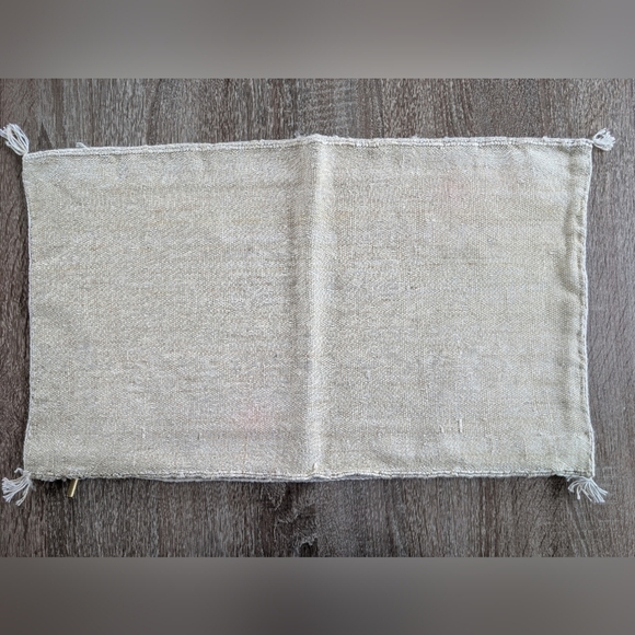 Moroccan White Blue Cactus Silk Lumbar Pillow Cover 23x14 Handwoven Boho Cushion - Picture 6 of 6